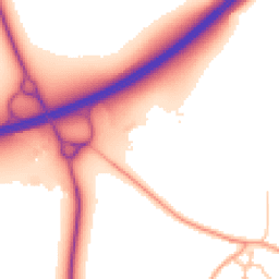Daytime road noise heatmap for GL20 6FE