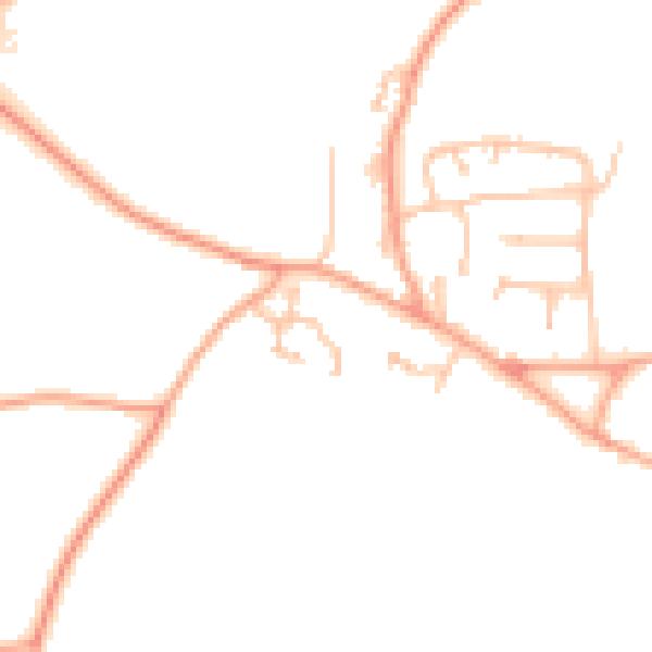 Daytime road noise heatmap for GL20 6JR