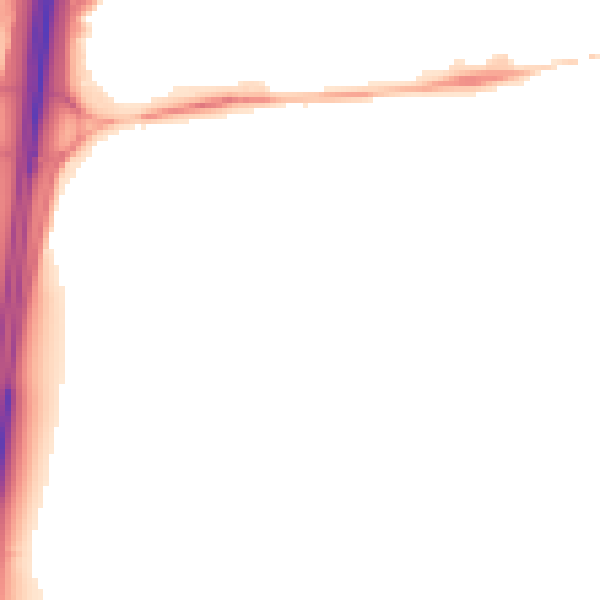 Night-time road noise heatmap for GL20 7GB
