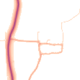 Daytime road noise heatmap for GL20 7HG