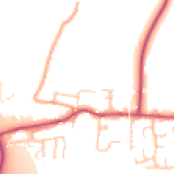 Daytime road noise heatmap for GL20 7LJ