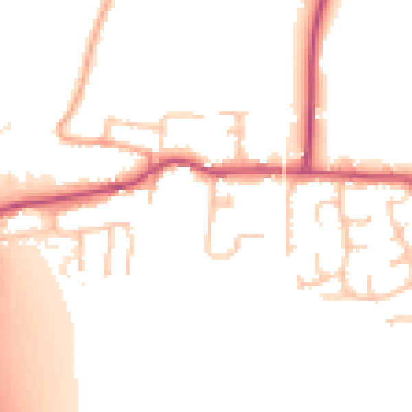 Daytime road noise heatmap for GL20 7LR