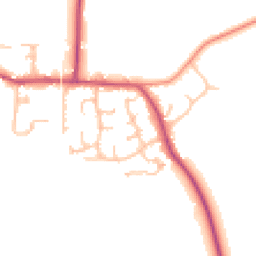 Daytime road noise heatmap for GL20 7NN
