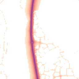Daytime road noise heatmap for GL20 7RQ