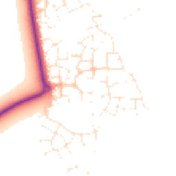 Daytime road noise heatmap for GL20 7SW