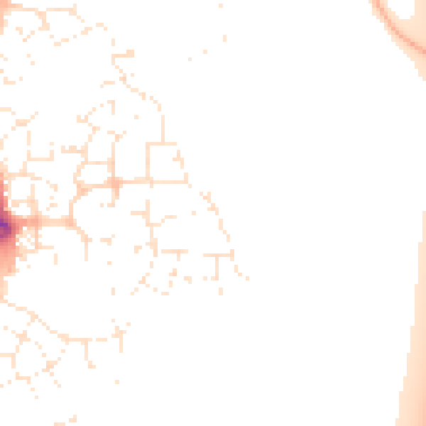 Daytime road noise heatmap for GL20 7TA