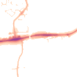Daytime road noise heatmap for GL20 8JY
