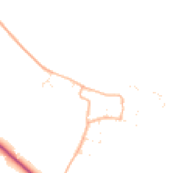 Daytime road noise heatmap for GL20 8NL