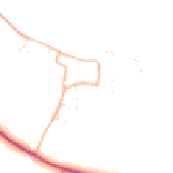 Daytime road noise heatmap for GL20 8NN