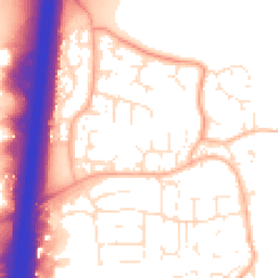Daytime road noise heatmap for GL20 8RT