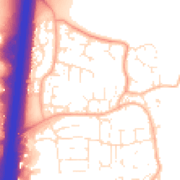 Daytime road noise heatmap for GL20 8RX