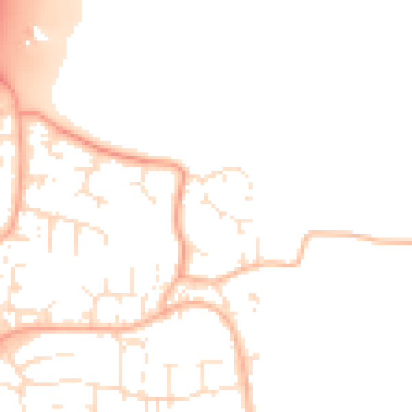 Daytime road noise heatmap for GL20 8RZ