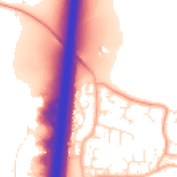 Daytime road noise heatmap for GL20 8TA