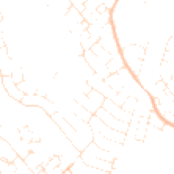 Daytime road noise heatmap for GL4 0SP