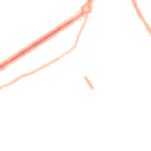 Night-time road noise heatmap for GL4 6UY