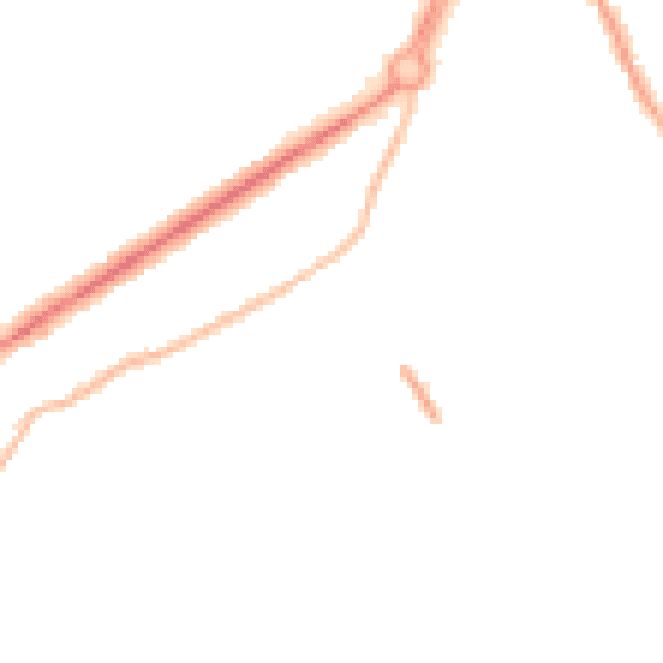 Night-time road noise heatmap for GL4 6YW