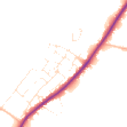 Daytime road noise heatmap for GL51 4TB