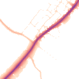 Daytime road noise heatmap for GL51 4TT