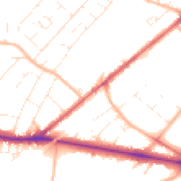 Daytime road noise heatmap for GL51 8EE