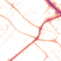 Daytime road noise heatmap for GL51 8EU