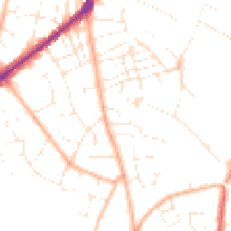 Daytime road noise heatmap for GL53 0DD