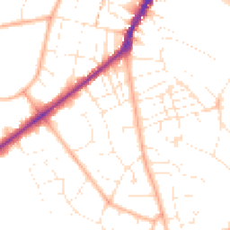 Daytime road noise heatmap for GL53 0ED