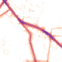 Daytime road noise heatmap for GL53 8DT