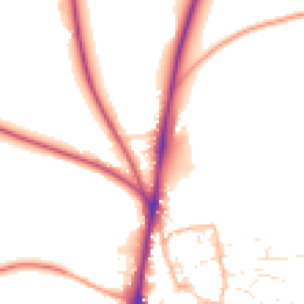 Daytime road noise heatmap for GL54 1AD