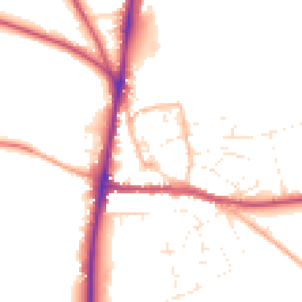 Daytime road noise heatmap for GL54 1AF