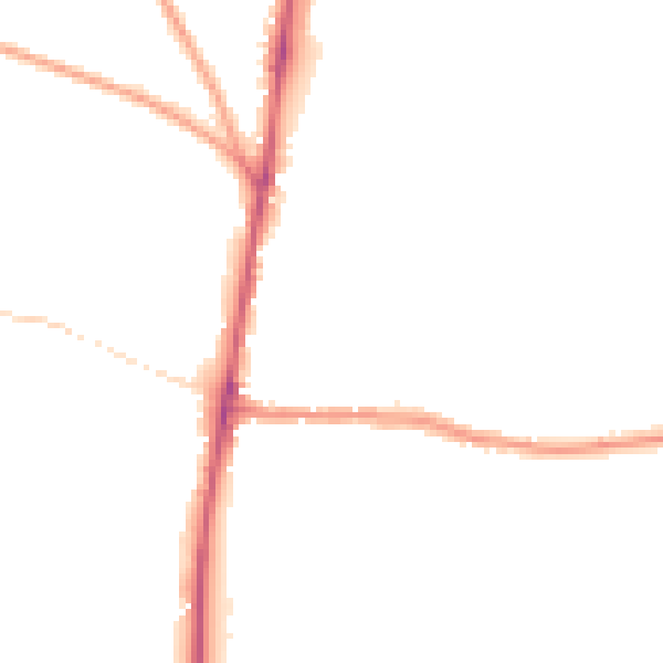 Night-time road noise heatmap for GL54 1AF