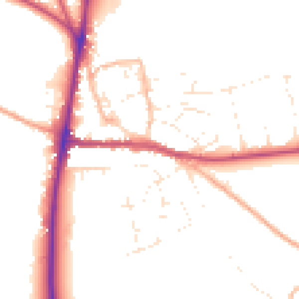 Daytime road noise heatmap for GL54 1AG