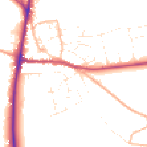 Daytime road noise heatmap for GL54 1AH
