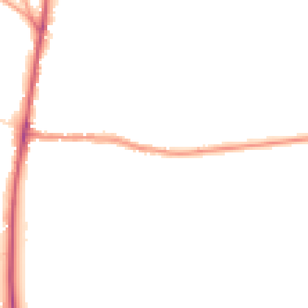 Night-time road noise heatmap for GL54 1AJ