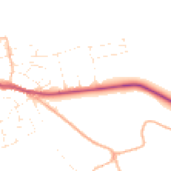 Daytime road noise heatmap for GL54 1AL