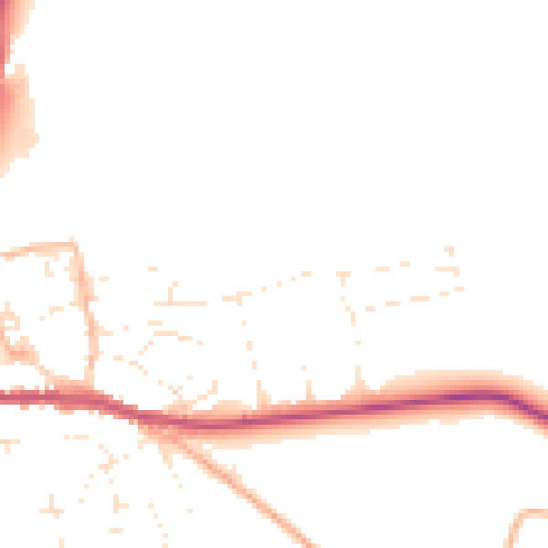 Daytime road noise heatmap for GL54 1AP
