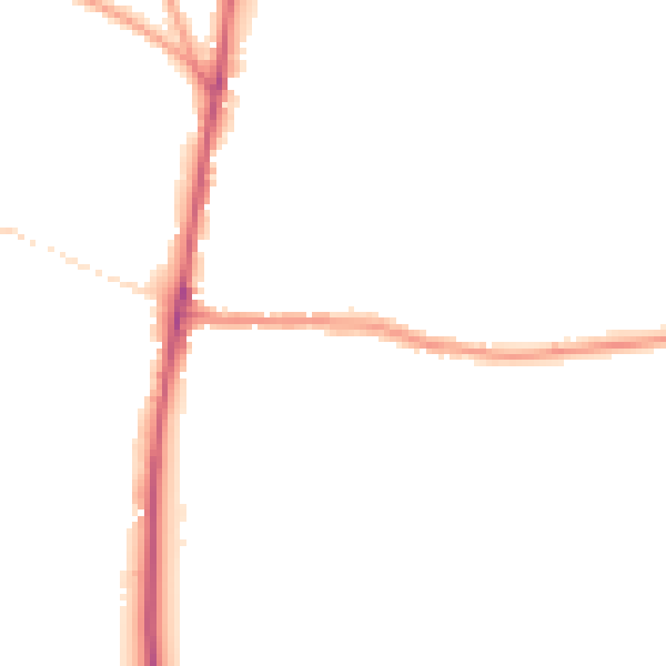 Night-time road noise heatmap for GL54 1AU