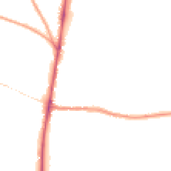 Night-time road noise heatmap for GL54 1AZ