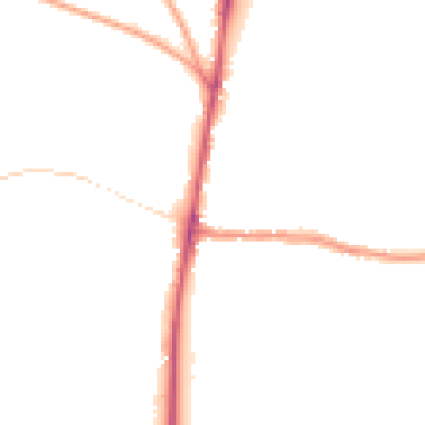 Night-time road noise heatmap for GL54 1BD