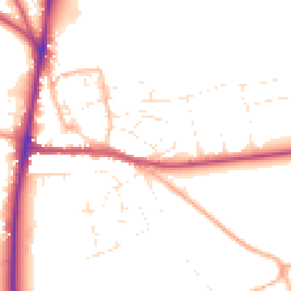 Daytime road noise heatmap for GL54 1BP