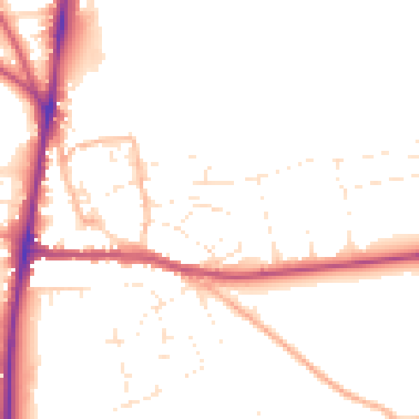 Daytime road noise heatmap for GL54 1BS