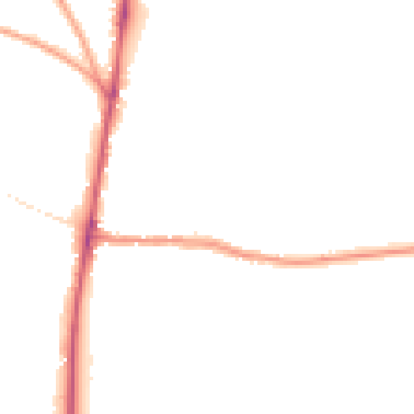 Night-time road noise heatmap for GL54 1BT