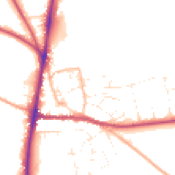 Daytime road noise heatmap for GL54 1DE