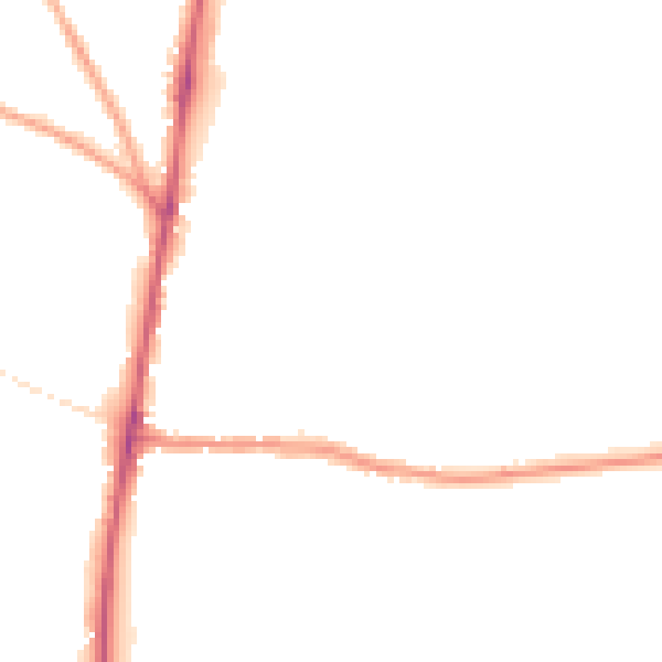 Night-time road noise heatmap for GL54 1DE