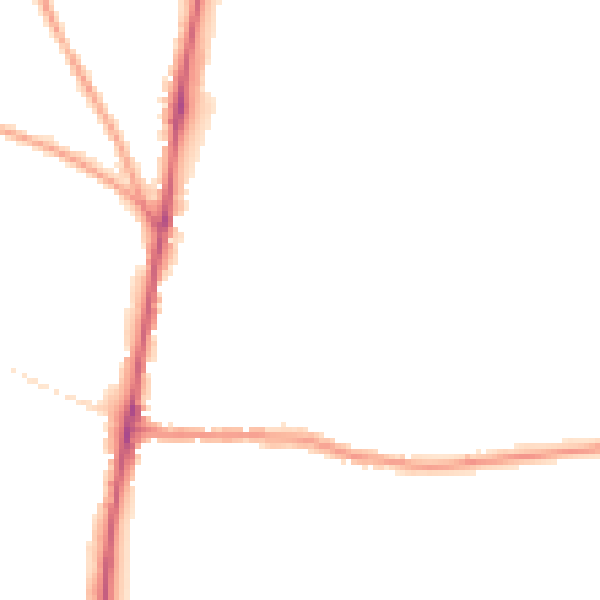 Night-time road noise heatmap for GL54 1DH