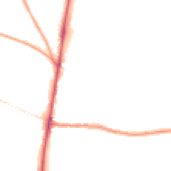 Night-time road noise heatmap for GL54 1DJ