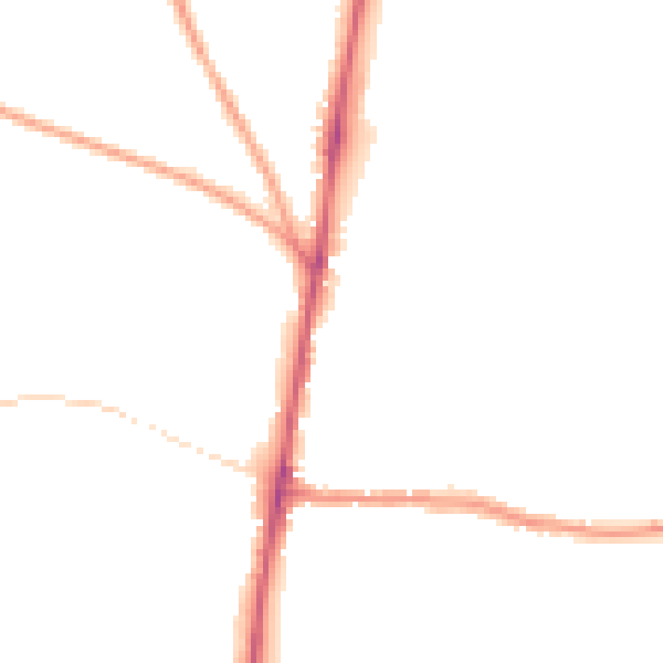 Night-time road noise heatmap for GL54 1DL