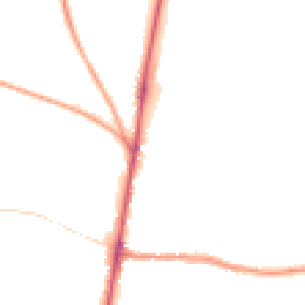 Night-time road noise heatmap for GL54 1DN