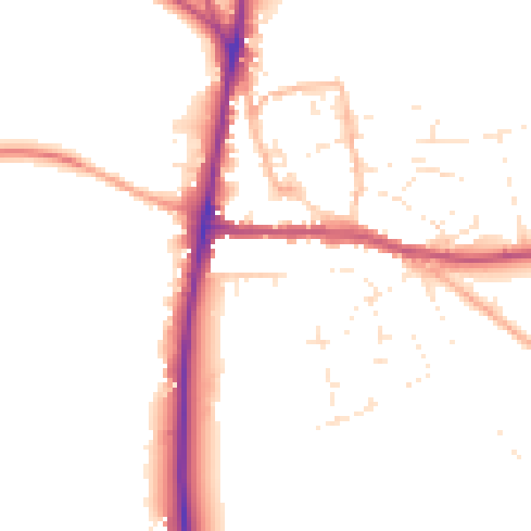 Daytime road noise heatmap for GL54 1DR