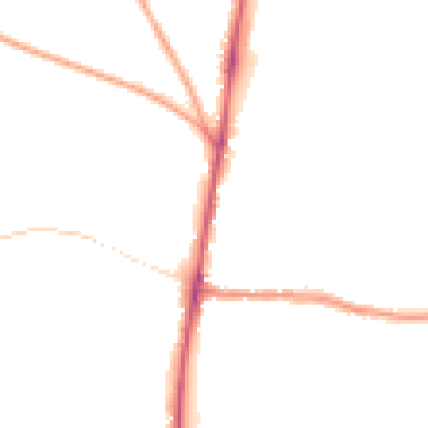 Night-time road noise heatmap for GL54 1DW