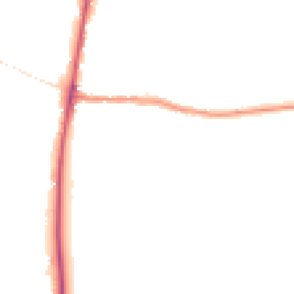 Night-time road noise heatmap for GL54 1DX